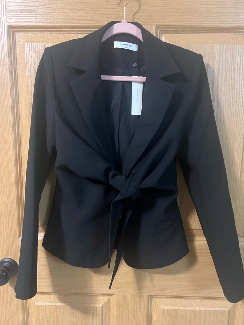 NWT Commense Tie-Front Women's Blazer Jacket - Size Medium